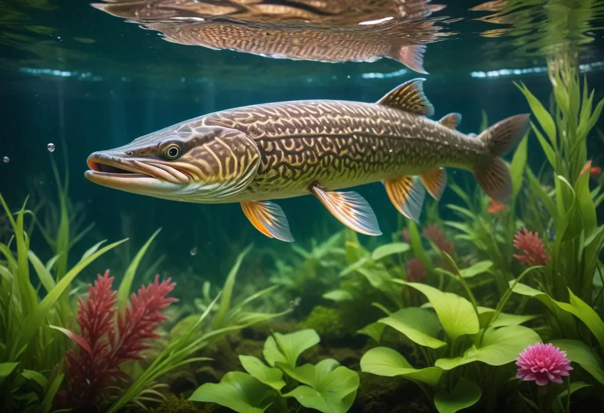 Gädda mun — upptäck den läckra fisken! illustration